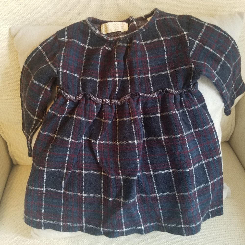 Zara Plaidn Flannel dress. Warm + Adorable!